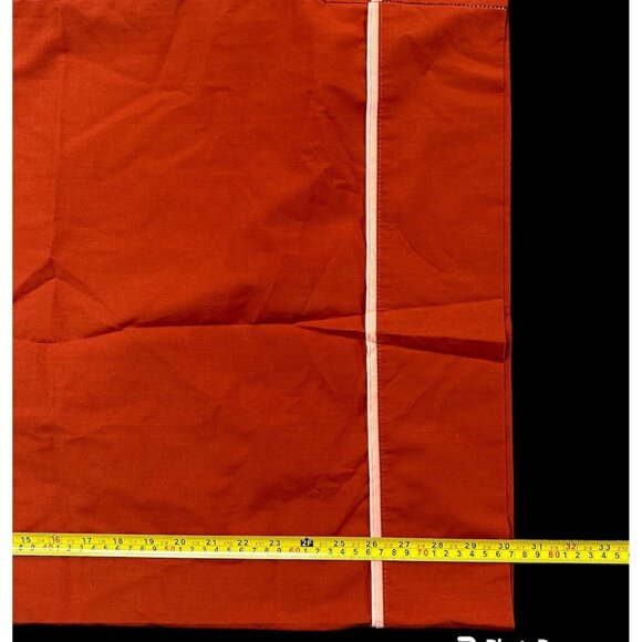 Vintage Pillowcases Rust Orange Standard Set 1970s Sears Retro Bedding - Picture 7 of 8